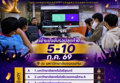 ผ่านเข้ารอบ ในการแข่งขันกีฬาอีสปอร์ตชิงชนะเลิศมหาวิทยาลัยแห่งประเทศไทย ครั้งที่ 1